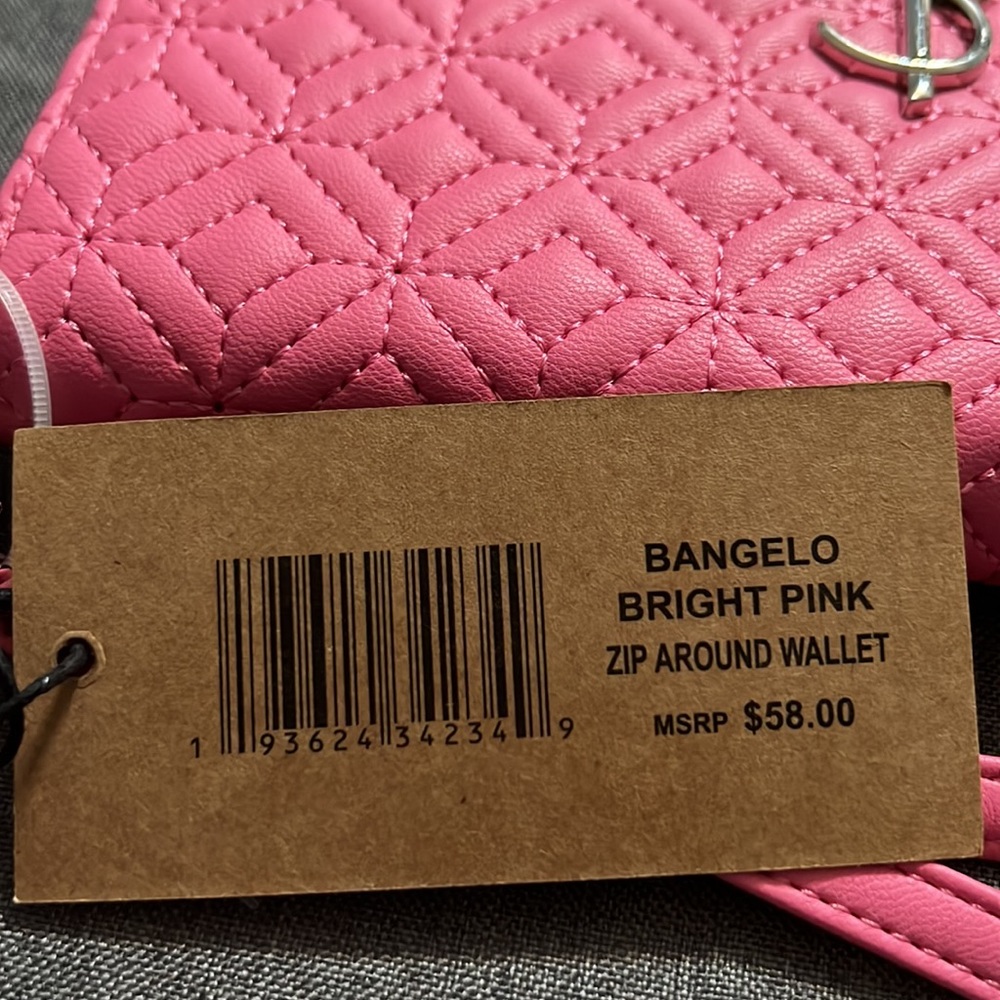 Steve Madden Bangelo Bright Pink Zip Around Wallet NWT - Picture 2 of 5